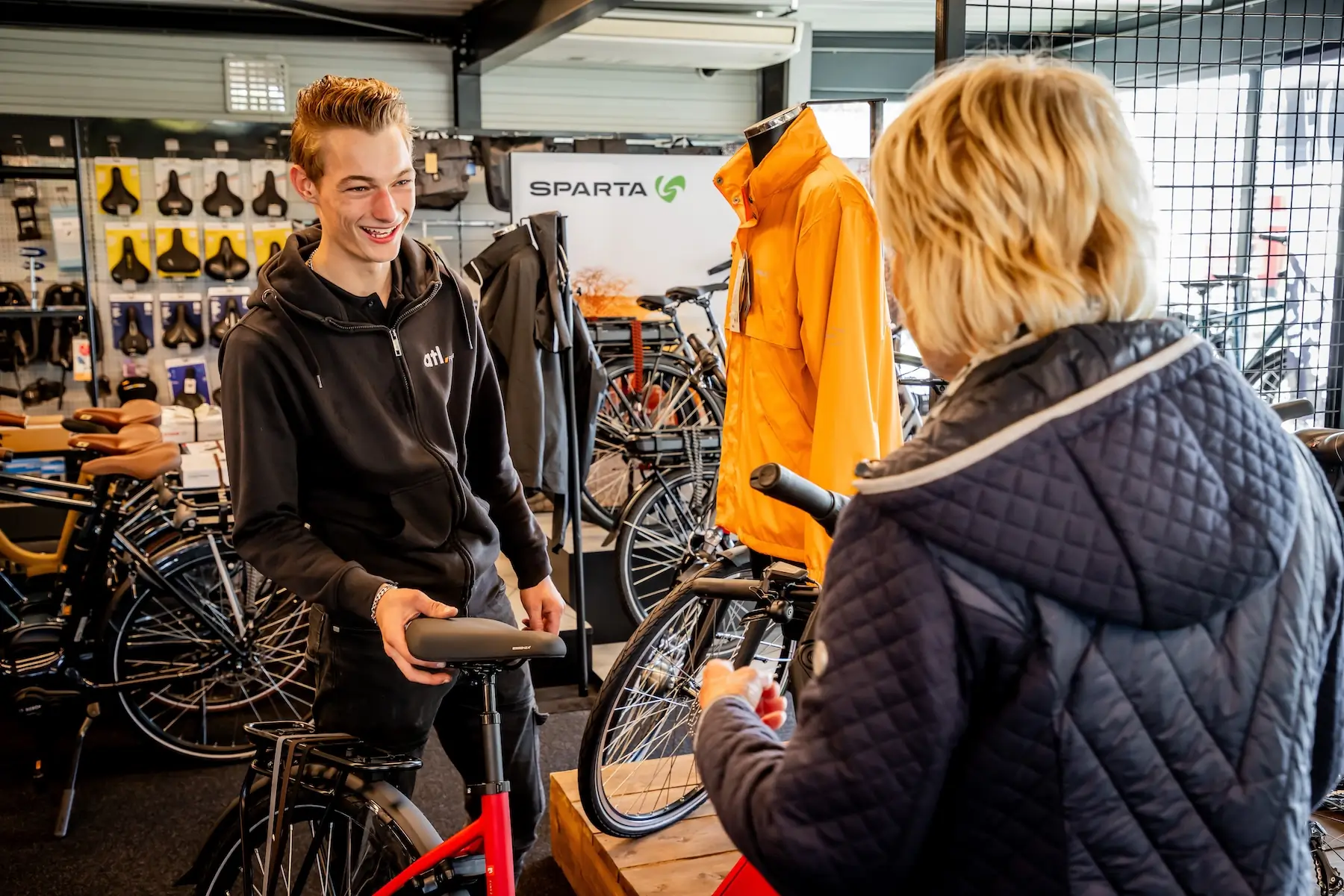 Gebruikte fiets proefrit